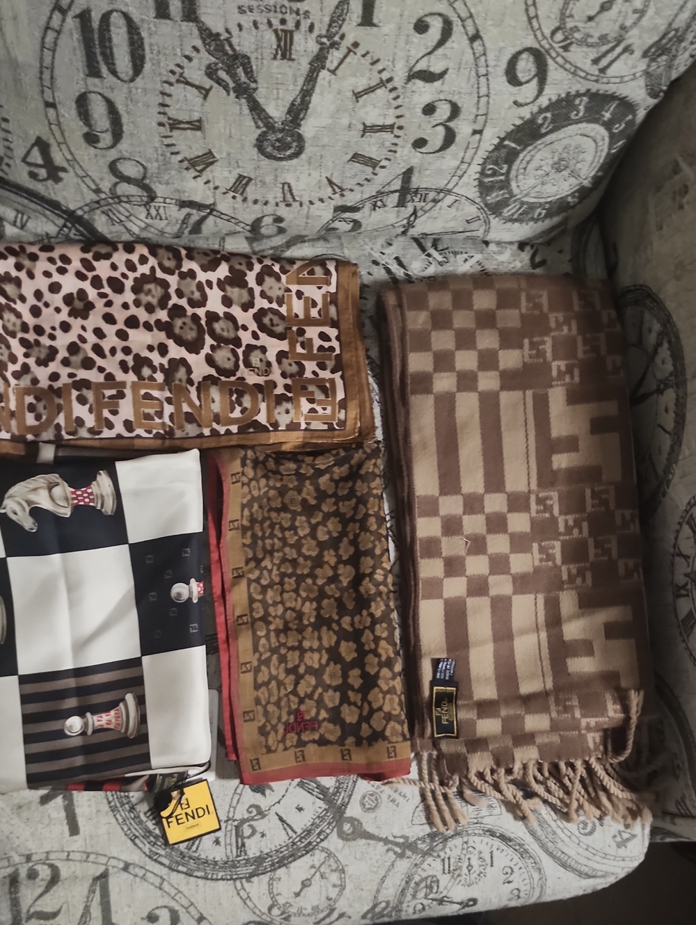 Fendi Brown Scarves